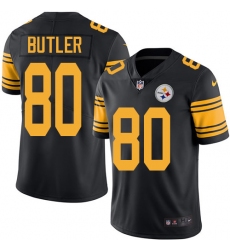 Men's Nike Pittsburgh Steelers #80 Jack Butler Limited Black Rush Vapor Untouchable NFL Jersey