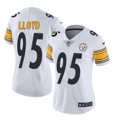 Women's Nike Pittsburgh Steelers #95 Greg Lloyd Elite White NFL Jersey