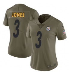 Women's Nike Pittsburgh Steelers #3 Landry Jones Limited Olive 2017 Salute to Service NFL Jersey