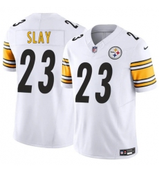 Men's Pittsburgh Steelers #23 Darius Slay Jr. White 2025 F.U.S.E. Vapor Untouchable Limited Football Stitched Jersey