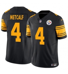 Men's Pittsburgh Steelers #4 DK Metcalf Black 2025 F.U.S.E. Color Rush Vapor Untouchable Limited Football Stitched Jersey