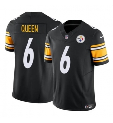 Men's Pittsburgh Steelers #6 Patrick Queen Black F.U.S.E. Vapor Untouchable Limited Football Stitched Jersey
