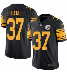 Youth Nike Pittsburgh Steelers #37 Carnell Lake Limited Black Rush Vapor Untouchable NFL Jersey