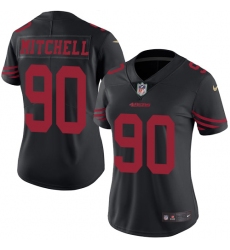 Women's Nike San Francisco 49ers #90 Earl Mitchell Limited Black Rush Vapor Untouchable NFL Jersey
