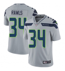 Men's Nike Seattle Seahawks #34 Thomas Rawls Grey Alternate Vapor Untouchable Limited Player NFL Jersey