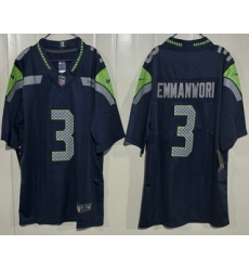 Men's Seattle Seahawks #3 Nick Emmanwori Limited Navy Vapor Jersey