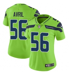 Women's Nike Seattle Seahawks #56 Cliff Avril Limited Green Rush Vapor Untouchable NFL Jersey