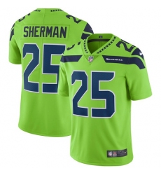 Youth Nike Seattle Seahawks #25 Richard Sherman Limited Green Rush Vapor Untouchable NFL Jersey