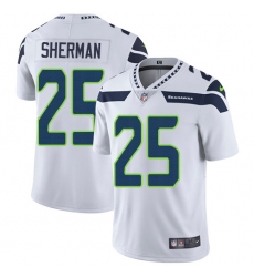 Youth Nike Seattle Seahawks #25 Richard Sherman White Vapor Untouchable Limited Player NFL Jersey