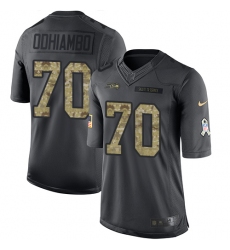 Men's Nike Seattle Seahawks #70 Rees Odhiambo Limited Black 2016 Salute to Service NFL Jersey