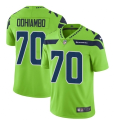 Men's Nike Seattle Seahawks #70 Rees Odhiambo Limited Green Rush Vapor Untouchable NFL Jersey