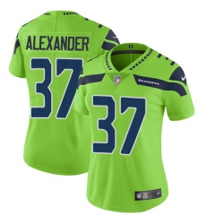 Women's Nike Seattle Seahawks #37 Shaun Alexander Limited Green Rush Vapor Untouchable NFL Jersey