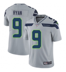 Men's Nike Seattle Seahawks #9 Jon Ryan Grey Alternate Vapor Untouchable Limited Player NFL Jersey
