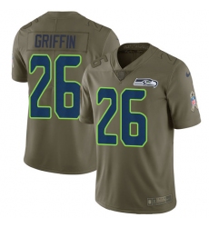 Youth Nike Seattle Seahawks #26 Shaquill Griffin Limited Olive 2017 Salute to Service NFL Jersey