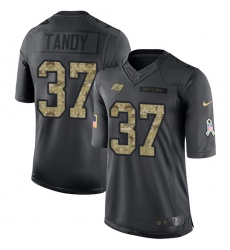 Youth Nike Tampa Bay Buccaneers #37 Keith Tandy Limited Black 2016 Salute to Service NFL Jersey