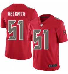 Men's Nike Tampa Bay Buccaneers #51 Kendell Beckwith Limited Red Rush Vapor Untouchable NFL Jersey