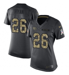 Women's Nike Tennessee Titans #26 Logan Ryan Limited Black 2016 Salute to Service NFL Jersey