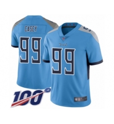 Men's Tennessee Titans #99 Jurrell Casey Light Blue Alternate Vapor Untouchable Limited Player 100th Season Football Jersey