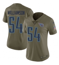 Women's Nike Tennessee Titans #54 Avery Williamson Limited Olive 2017 Salute to Service NFL Jersey