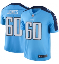 Men's Nike Tennessee Titans #60 Ben Jones Light Blue Team Color Vapor Untouchable Limited Player NFL Jersey