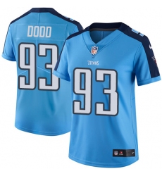 Women's Nike Tennessee Titans #93 Kevin Dodd Light Blue Team Color Vapor Untouchable Limited Player NFL Jersey