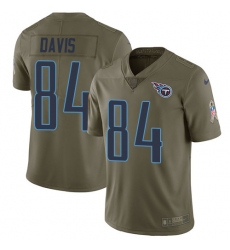 Youth Nike Tennessee Titans #84 Corey Davis Limited Olive 2017 Salute to Service NFL Jersey