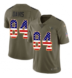 Youth Nike Tennessee Titans #84 Corey Davis Limited Olive/USA Flag 2017 Salute to Service NFL Jersey