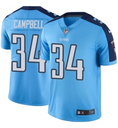 Youth Nike Tennessee Titans #34 Earl Campbell Limited Light Blue Rush Vapor Untouchable NFL Jersey