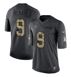Youth Nike Tennessee Titans #9 Steve McNair Limited Black 2016 Salute to Service NFL Jersey