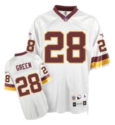Reebok Washington Redskins #28 Darrell Green White Replica Throwback NFL Jersey