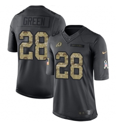 Youth Nike Washington Redskins #28 Darrell Green Limited Black 2016 Salute to Service NFL Jersey