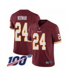 Youth Washington Redskins #24 Josh Norman Burgundy Red Team Color Vapor Untouchable Limited Player 100th Season Football Jersey