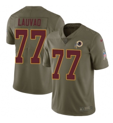 Youth Nike Washington Redskins #77 Shawn Lauvao Limited Olive 2017 Salute to Service NFL Jersey