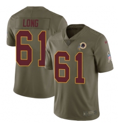 Men's Nike Washington Redskins #61 Spencer Long Limited Olive 2017 Salute to Service NFL Jersey