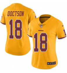 Women's Nike Washington Redskins #18 Josh Doctson Limited Gold Rush Vapor Untouchable NFL Jersey