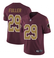 Youth Nike Washington Redskins #29 Kendall Fuller Burgundy Red/Gold Number Alternate 80TH Anniversary Vapor Untouchable Limited Player NFL Jersey