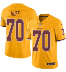 Men's Nike Washington Redskins #70 Sam Huff Limited Gold Rush Vapor Untouchable NFL Jersey