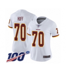 Women's Washington Redskins #70 Sam Huff White Vapor Untouchable Limited Player 100th Season Football Jersey