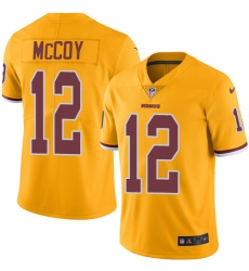 Men's Nike Washington Redskins #12 Colt McCoy Limited Gold Rush Vapor Untouchable NFL Jersey