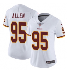 Women's Nike Washington Redskins #95 Jonathan Allen White Vapor Untouchable Limited Player NFL Jersey