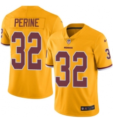 Youth Nike Washington Redskins #32 Samaje Perine Limited Gold Rush Vapor Untouchable NFL Jersey