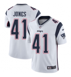 Youth Nike New England Patriots #41 Cyrus Jones White Vapor Untouchable Limited Player NFL Jersey