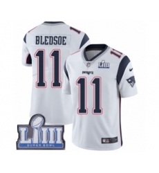 Youth Nike New England Patriots #11 Drew Bledsoe White Vapor Untouchable Limited Player Super Bowl LIII Bound NFL Jersey