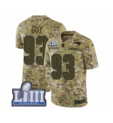 Youth Nike New England Patriots #93 Lawrence Guy Limited Camo 2018 Salute to Service Super Bowl LIII Bound NFL Jersey