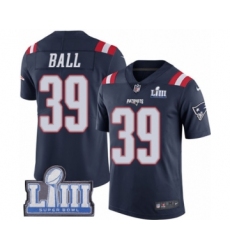 Men's Nike New England Patriots #39 Montee Ball Limited Navy Blue Rush Vapor Untouchable Super Bowl LIII Bound NFL Jersey
