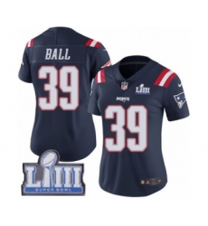 Women's Nike New England Patriots #39 Montee Ball Limited Navy Blue Rush Vapor Untouchable Super Bowl LIII Bound NFL Jersey