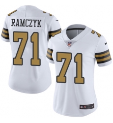 Women's Nike New Orleans Saints #71 Ryan Ramczyk Limited White Rush Vapor Untouchable NFL Jersey