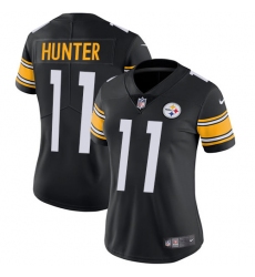 Women's Nike Pittsburgh Steelers #11 Justin Hunter Black Team Color Vapor Untouchable Limited Player NFL Jersey