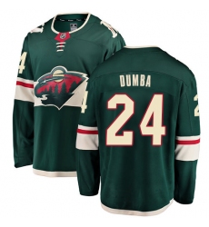 Youth Minnesota Wild #24 Matt Dumba Authentic Green Home Fanatics Branded Breakaway NHL Jersey