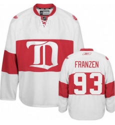 Youth Reebok Detroit Red Wings #93 Johan Franzen Authentic White Third NHL Jersey